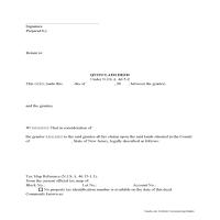 Hudson County Quit Claim Deed Form Page 1