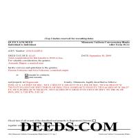 Completed Example of the Quit Claim Deed Document Page 1