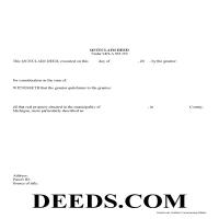 Kalkaska County Quit Claim Deed Form Page 1