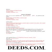 Completed Example of the Quit Claim Deed Document Page 1