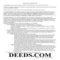 Taylor County Quit Claim Deed Guide Page 1