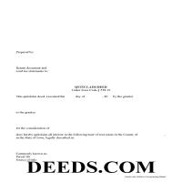 Pocahontas County Quit Claim Deed Form Page 1