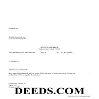 Cherokee County Quit Claim Deed Form Page 1
