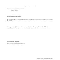 Hawaii County Quit Claim Deed Form Page 1