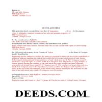 Heard County Completed Example of the Quit Claim Deed Document Page 1