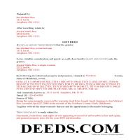 Completed Example of the Gift Deed Document Page 1