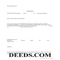 Dutchess County Gift Deed Form Page 1