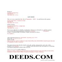 Crittenden County Completed Example of the Gift Deed Document Page 1