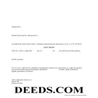 Wallace County Gift Deed Form Page 1