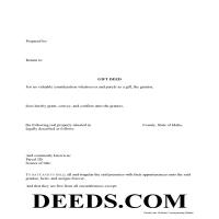 Boundary County Gift Deed Form Page 1
