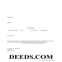 Thomas County Gift Deed Form Page 1