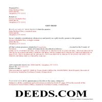 Completed Example of the Gift Deed Document Page 1