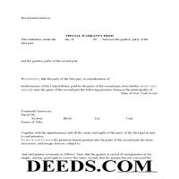 Dutchess County Special Warranty Deed Form Page 1