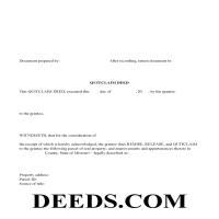 Webster County Quit Claim Deed Form Page 1