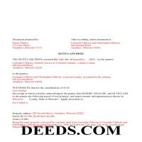 Webster County Completed Example of the Quit Claim Deed Document Page 1