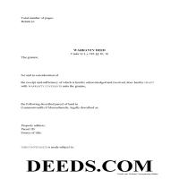 Plymouth County Warranty Deed Form Page 1