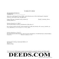 Warranty Deed Form Page 1