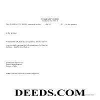 Huntington County Warranty Deed Form Page 1