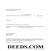 Warranty Deed Form Page 1