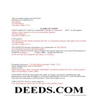 Completed Example of the Warranty Deed Document Page 1