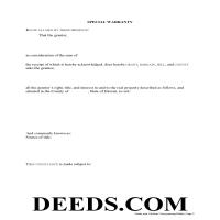 Honolulu County Special Warranty Deed Form Page 1