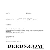 Screven County Special Warranty Deed Form Page 1