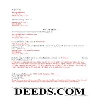 Mccurtain County Completed Example of the Grant Deed Document Page 1