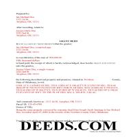 Completed Example of the Grant Deed Document Page 1
