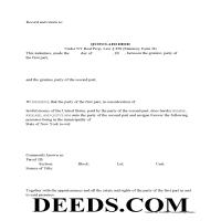 Dutchess County Quit Claim Deed Form Page 1