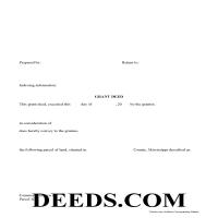 Grenada County Grant Deed Form Page 1