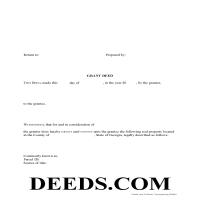 Habersham County Grant Deed Form Page 1