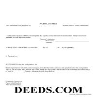 Clay County Quit Claim Deed Form Page 1