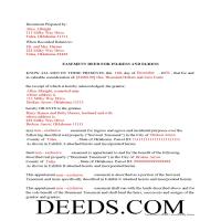 Kingfisher County Completed Example of the Easement Deed Document Page 1