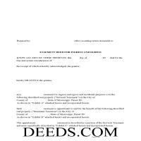 Grenada County Easement Deed Form Page 1