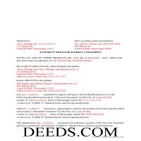 Grenada County Completed Example of the Easement Deed Document Page 1