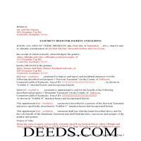 Daviess County Completed Example of the Easement Deed Document Page 1