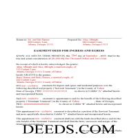 Putnam County Completed Example of the Easement Deed Document Page 1