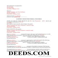 Completed Example of the Easement Deed Document Page 1