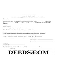Gaston County Corrective Affidavit Form Page 1