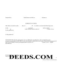 Van Buren County Corrective Deed Form Page 1