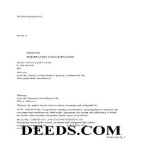 Release of Easement, Right of Way Form Page 1
