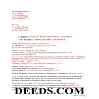 Completed Example of the Release of Easement Form Page 1