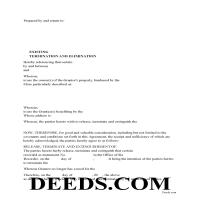 Release of Easement, Right of Way Form Page 1