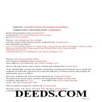 Completed Example of the Release of Easement Document Page 1