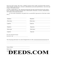 Release of Easement, Right of Way Form Page 1