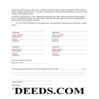 Completed Example of the Release of Easement Document Page 1