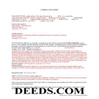 Dutchess County Completed Example of the Correction Deed Document Page 1