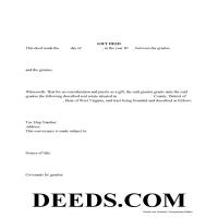 Grant County Gift Deed Form Page 1