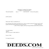 Wyoming County Warranty Deed Form Page 1