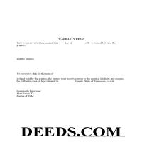 Warranty Deed Form Page 1